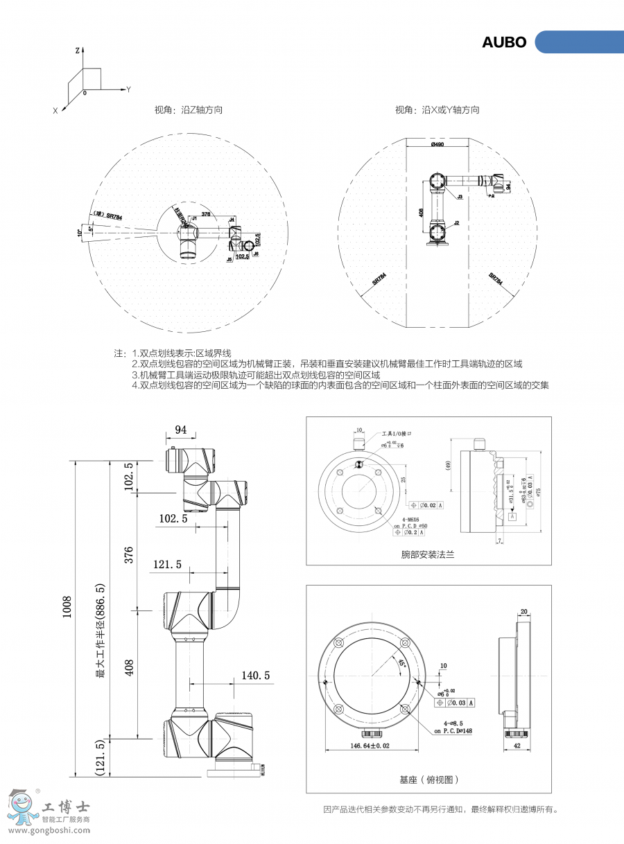 AUBO C5 f(xi)C(j)(g(sh)(sh))